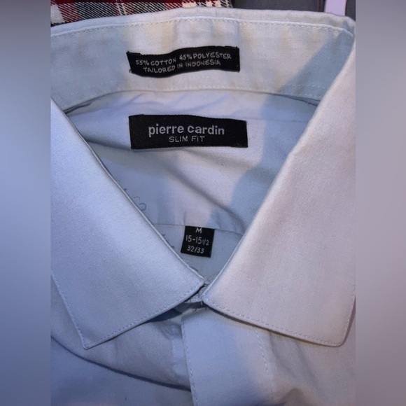 Pierre Cardin Men’s Light Blue Button Up - Picture 3 of 6